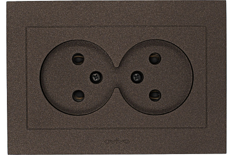 Розетка 2 СП 16А Ovivo Mina мокко