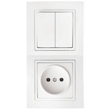 Блок комб. СП (2кл + 1роз) Bylectrica Уют белый