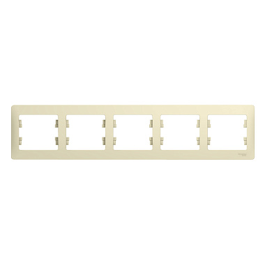 Рамка 5-постовая гориз. SE Glossa бежевый