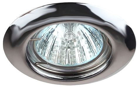 Светильник точечный MR16 12V/220V 50W штампованный хром ЭРА C0043804