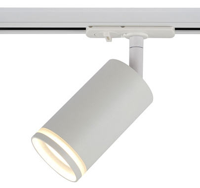 Светильник трековый однофазный под лампу GU10 до 15Вт матовый белый ЭРА Б0054165