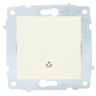 Выключатель 1 СП 10А кнопочный механизм Ovivo крем