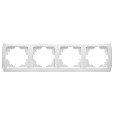 Рамка 4-постовая гориз. Viko Carmen белый