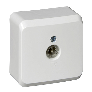 Розетка 1 ОП TV SE Этюд белый