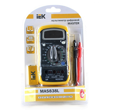 Мультиметр цифровой MAS838L Master IEK