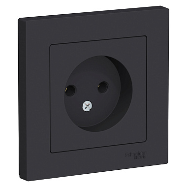 Розетка 1 СП 16А SE AtlasDesign карбон