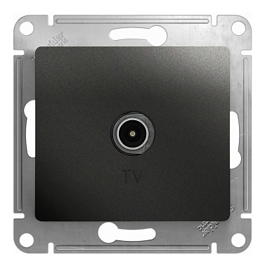 Розетка 1 СП TV механизм SE Glossa антрацит