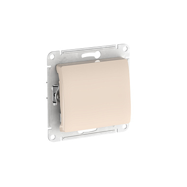 Выключатель 1 СП 10АХ сх.1 механизм безвинт. зажим SE Glossa бежевый