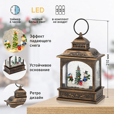 Фигура светодиодная новогодняя ENGDS-11 Снеговики 1 LED ЭРА Б0051943