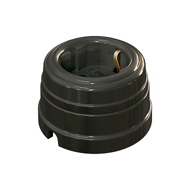 Розетка с заземл. конт. без кольца МезонинЪ черный