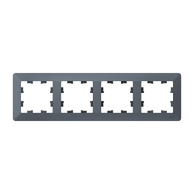 Рамка 4-постовая SE AtlasDesign Air грифель/дымчатый черный