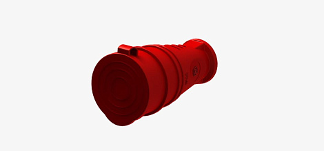 Розетка переносная каучук с з/к с крышкой 16А 250В IP44 Ne-ad красный