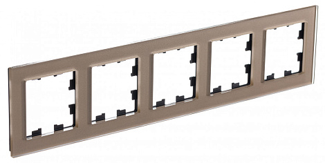 Рамка 5-постовая орг. стекло SE AtlasDesign Nature шампань