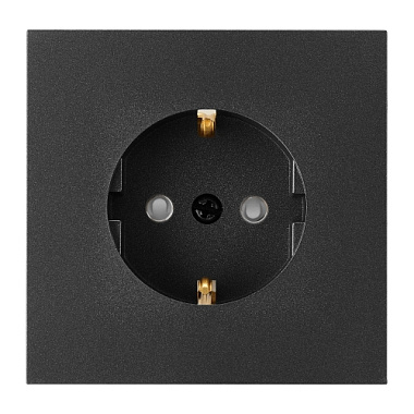 Розетка с заземлением 1 СП 16А с з/шт механизм Bylectrica Carre графит