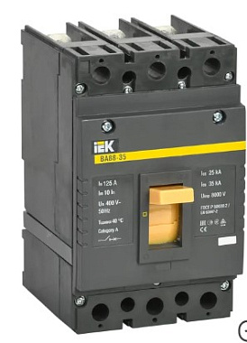 Выключатель автоматический 3P 125А 35kA ВА88-35 IEK