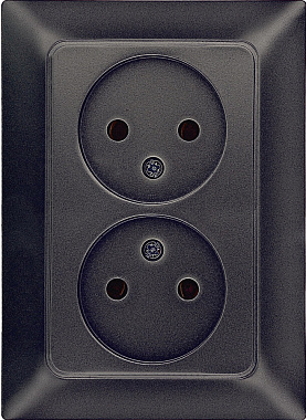Розетка 2 СП 16А Ne-ad Aras черный
