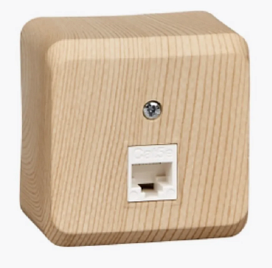 Розетка 1 ОП комп. RJ45 кат.5e SE Этюд сосна