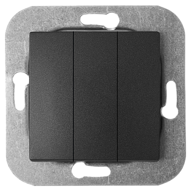 Выключатель 3 СП 10А механизм Bylectrica Уют графит