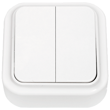 Выключатель 2 ОП  6А Bylectrica Пралеска белый