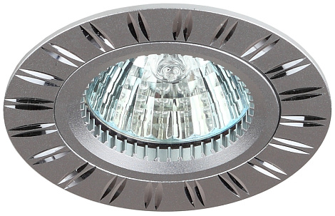 Светильник ЭРА встр алюм KL33 AL/SL/1 MR16 12V 50W серебро Б0049564