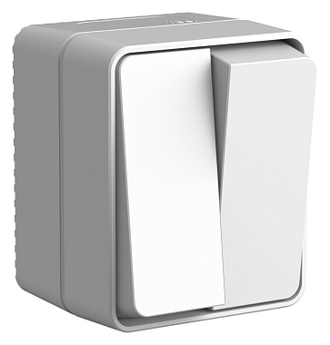 Выключатель 2 ОП IP54 10АХ SE AtlasDesign Profi54 серый