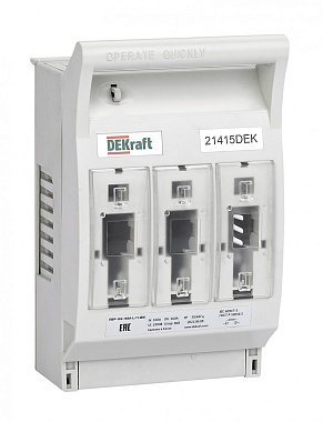 ПВР горизонтальный 160А 3ф отключение навесной монтаж на шину ПВР-102 DEKraft