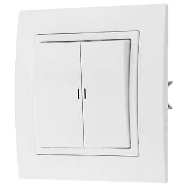 Выключатель 2 СП 10А с подсв. Bylectrica Уют белый