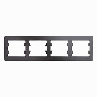 Рамка 4-постовая гориз. SE Glossa графит