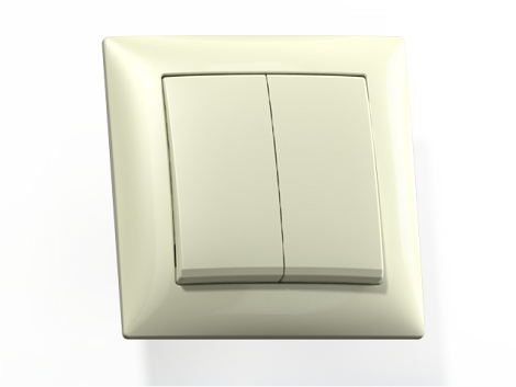 Выключатель 2 СП 10А Кунцево-Электро Селена слоновая кость