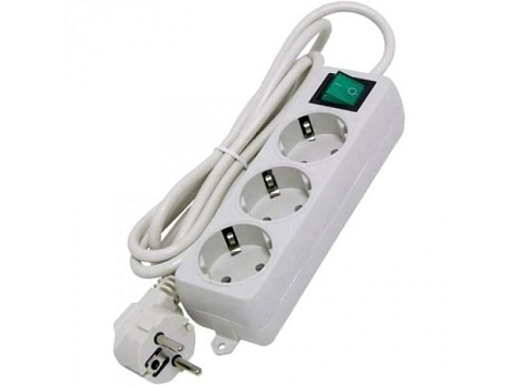 Удлинитель 3* 3 м с з/к с выкл. ПВС 3х0,75 Меркурий