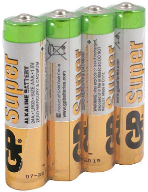 Элемент питания (AAA) щелочной LR03 Alkaline 1,5V GP Super