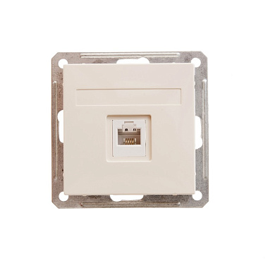 Розетка 1 СП телефонная RJ11 механизм SE W59 слоновая кость