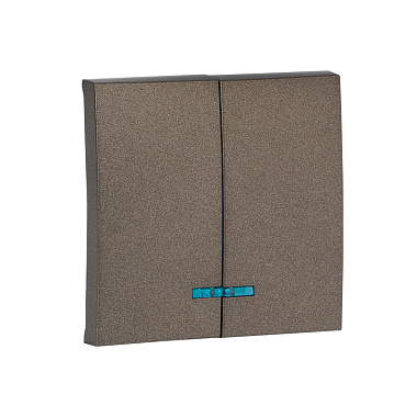 Лицевая панель выключателя 2-кл. с индикатором EKF Валенсия графит