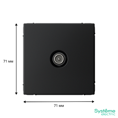 Розетка 1 СП TV проходная 4дБ механизм SE ArtGallery карбон