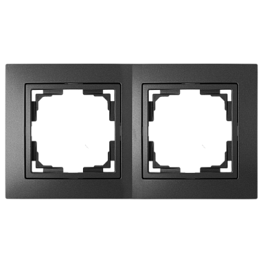 Рамка 2-постовая с вставкой Bylectrica Уют графит