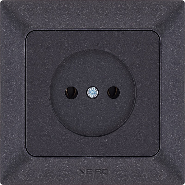 Розетка 1 СП 16А (керамика) Ne-ad Aras черный