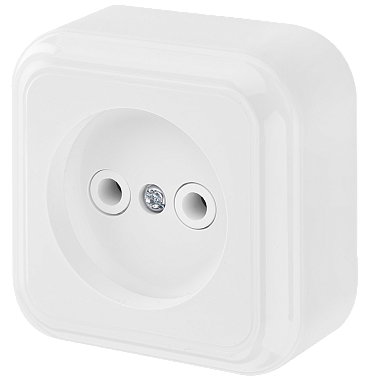 Розетка 1 ОП 16А Bylectrica Пралеска белый
