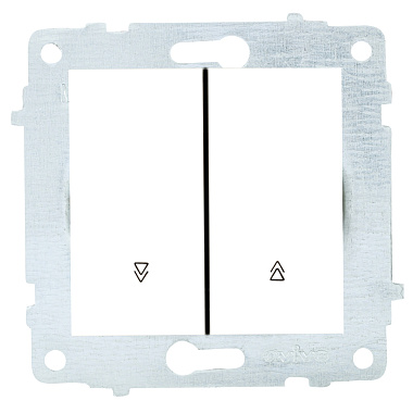 Выключатель 2 СП 10А для жалюзи механизм Ovivo белый