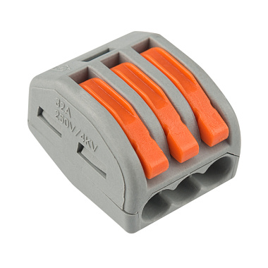 Зажим безвинтовой 3х(0,08-2,5) с рычагами 222-413 СМК Rexant