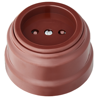 Розетка 1 ОП 16А с з/шт Bylectrica Ретро коричневый