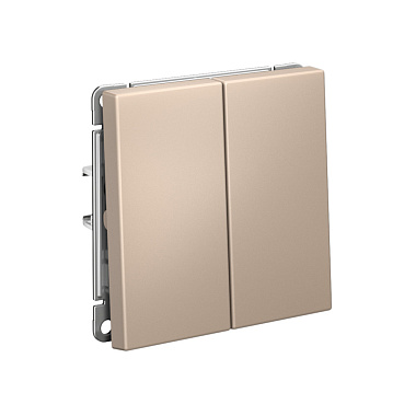 Переключатель 2 СП 10АХ сх.6/2 механизм безвинт. зажим SE ArtGallery песочный