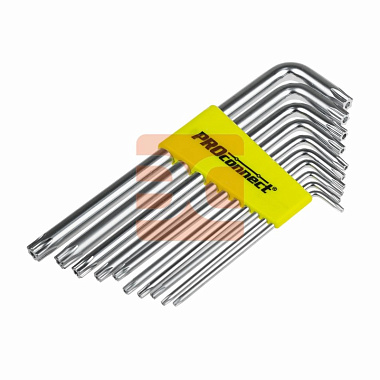 Набор шестигранников 10 предметов T9-T50 длинные TORX (звездочки) PROconnect