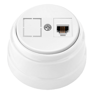 Розетка 1 ОП телефонная RJ11 Bylectrica Ретро шоколад