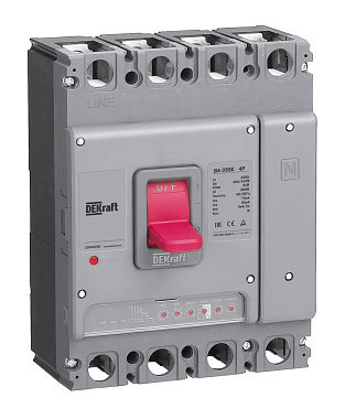 Выключатель автоматический 4P 400А 70кА с электрон. расц. ВА-355E DEKraft