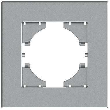 Рамка 1-постовая Gusi Electric City2.0 серебро