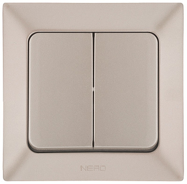 Выключатель 2 СП 10А Ne-ad Aras бронза