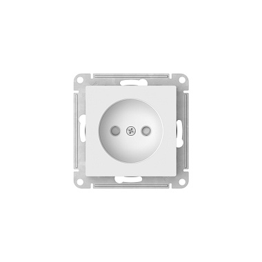 Розетка 1 СП 16А с з/шт механизм безвинт. зажим SE AtlasDesign белый
