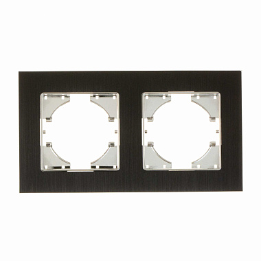 Рамка 2-постовая Gusi Electric Ugra аллюминий, цвет чёрный