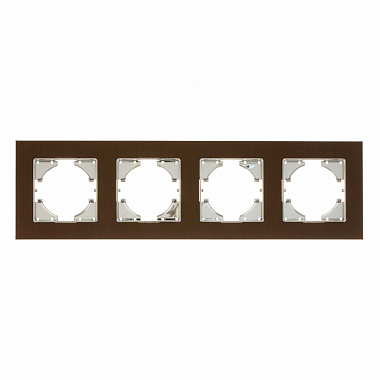 Рамка 4-постовая Gusi Electric Ugra аллюминий, цвет коричневый