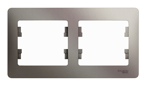 Рамка 2-постовая гориз. SE Glossa платина